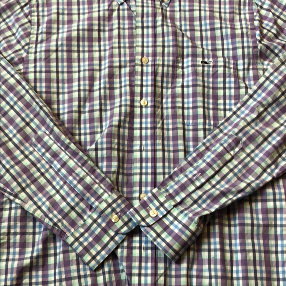 Vineyard vines plaid slim fit tucker shirt, medium - Picture 2 of 3